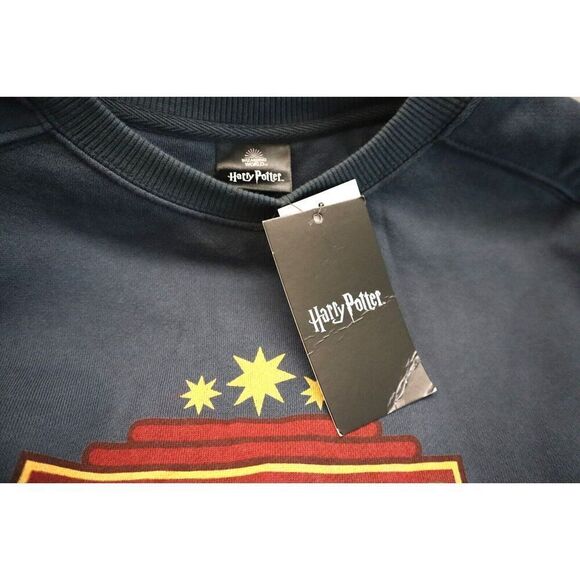 cotton:ON Women's Plus Sz 2XL Washed Navy Harry Potter Crew Licensed Sweatshirt - Picture 3 of 9